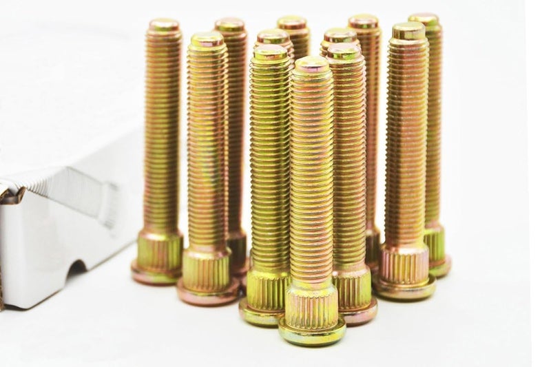 Project Innovation 71mm Total Length Long Extended Wheel Studs Wheel Bolts Compatible with Toyoto Tacoma Pick up Trucks m12x1.5x71 Year 1995-2021 1 Set 12pcs, Gold - Image 5